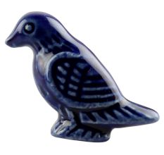 Navy Blue Ceramic Bird Dresser Knob